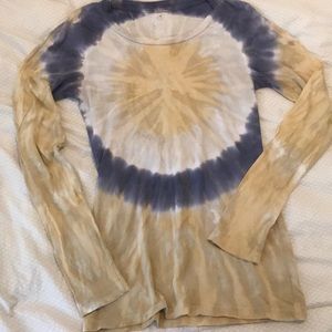 PrAna long sleeve tie dye cotton shirt